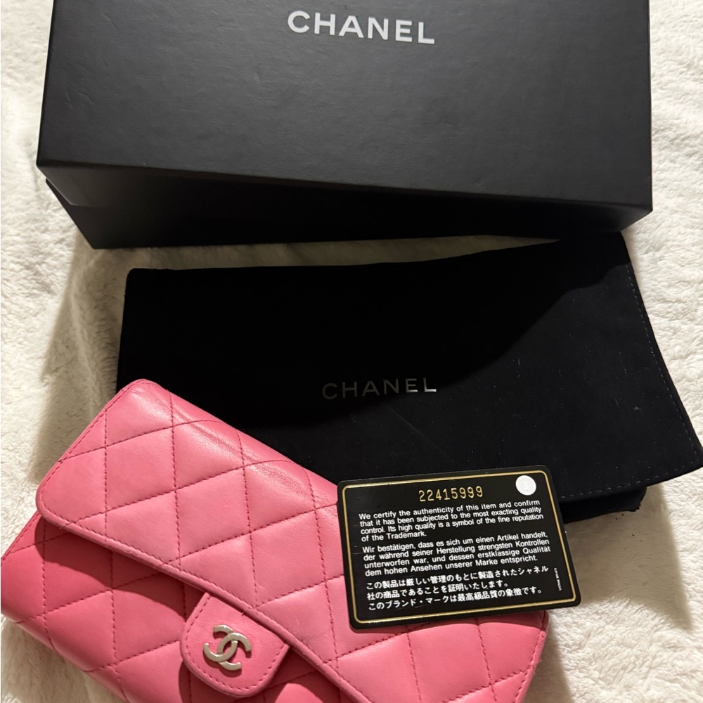 CHANEL Fuchsia Quilted Wallet Pls. no return